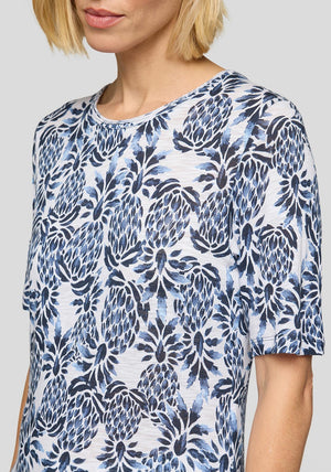 Rabe Tropical Print T-Shirt, Blue