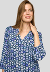 Rabe Butterfly V Neck Blouse, Purple and Navy
