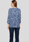 Rabe Butterfly V Neck Blouse, Purple and Navy