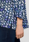 Rabe Butterfly V Neck Blouse, Purple and Navy
