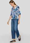 Rabe Abstract Print Elastic Trim Blouse, Purple