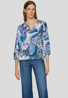 Rabe Abstract Print Elastic Trim Blouse, Purple
