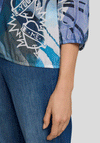Rabe Abstract Print Elastic Trim Blouse, Purple