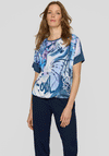 Rabe Graphic Print Contrast Back Top, Blue Multi
