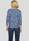 Rabe Butterfly Print Cropped Sleeve Top, Purple & Navy
