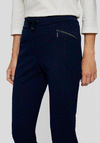 Rabe Jersey Slim Leg Trousers, Navy