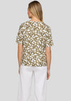 Rabe Printed Drawstring Neck T-Shirt, Green
