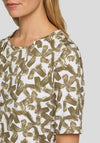 Rabe Printed Drawstring Neck T-Shirt, Green