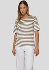 Rabe Rhinestone Graphic Striped T-Shirt, Green