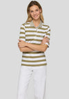 Rabe Striped Polo Shirt, Green