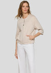 Rabe Jersey Cropped Sleeve Jacket, Beige