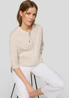 Rabe Jersey Cropped Sleeve Jacket, Beige