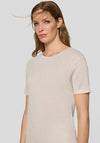 Rabe Lurex Knit Short Sleeve Top, Beige