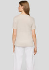 Rabe Lurex Knit Short Sleeve Top, Beige