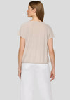 Rabe Lurex Knit Cowl Neck Top, Beige