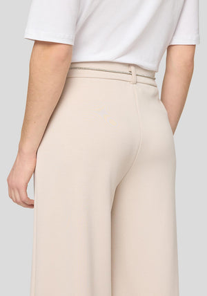 Rabe Wide Leg Diamante Belt Trousers, Beige