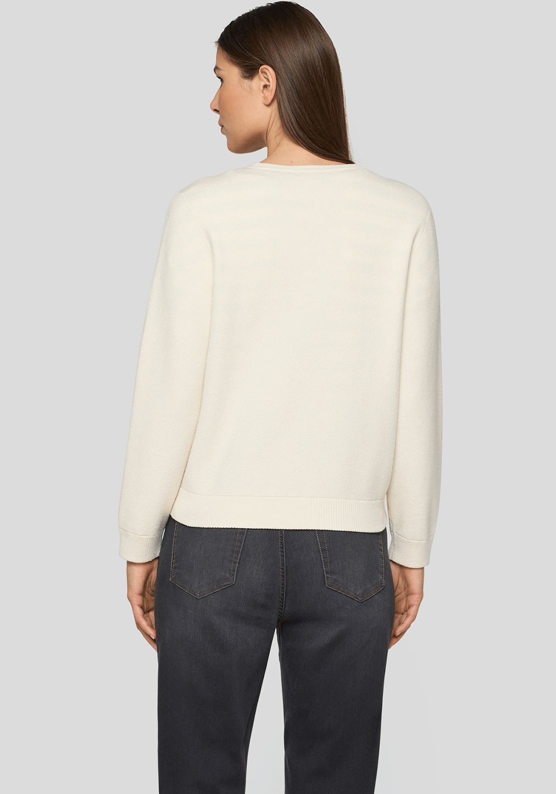 Rabe Knit Full Zip Jacket, Cream
