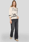 Rabe Abstract Print Knit Jumper, Cream