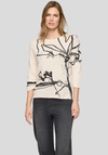 Rabe Abstract Print Knit Jumper, Cream
