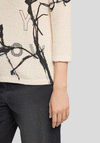 Rabe Abstract Print Knit Jumper, Cream