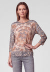 Rabe Paisley Print with Lettering Top, Beige Multi