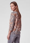 Rabe Paisley Print with Lettering Top, Beige Multi