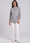 Rabe Knitted Full Length Zip Cardigan, Grey