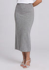 Rabe A-Line Midi Skirt, Grey