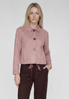 Rabe Faux Suede Button Up Jacket, Pink