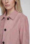 Rabe Faux Suede Button Up Jacket, Pink