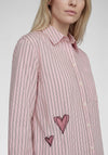 Rabe Pinstripe Button Up Shirt, Pink Multi