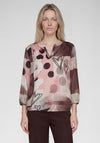 Rabe Abstract Printed Blouse, Pink Multi