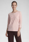 Rabe Rhinestone Detail Cotton Top, Pink
