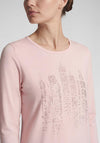 Rabe Rhinestone Detail Cotton Top, Pink