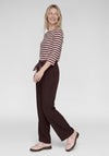 Rabe Striped Basic Top, Pink and Brown
