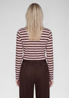 Rabe Striped Basic Top, Pink and Brown