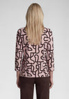 Rabe Geometric Print Top, Pink and Brown