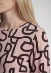 Rabe Geometric Print Top, Pink and Brown