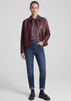 Rabe Faux Leather Jacket, Wine