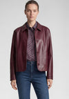 Rabe Faux Leather Jacket, Wine