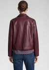 Rabe Faux Leather Jacket, Wine