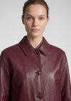 Rabe Faux Leather Jacket, Wine