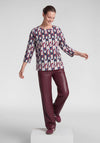 Rabe Chain Link Print Top, Blue Multi