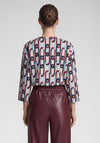 Rabe Chain Link Print Top, Blue Multi