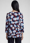 Rabe Circle Print Cropped Sleeve Top, Wine
