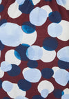 Rabe Circle Print Cropped Sleeve Top, Wine