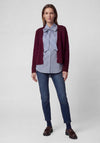 Rabe Knitted Open Cardigan, Burgundy