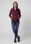 Rabe Quilted Mixed Textured Coat, Burgundy