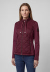 Rabe Quilted Mixed Textured Coat, Burgundy