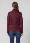 Rabe Quilted Mixed Textured Coat, Burgundy